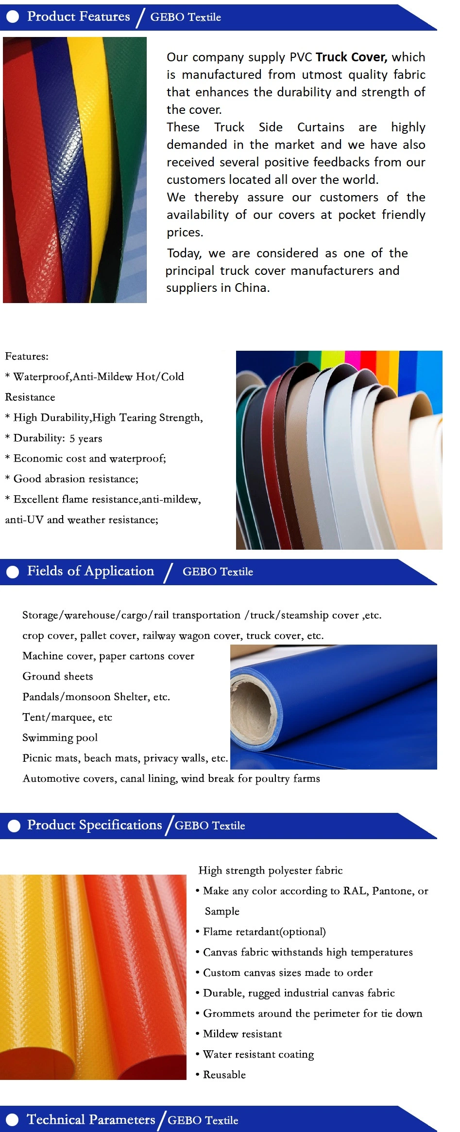 Dropdeck Rolling Tarps PVC Tarpaulin Industrial Textile