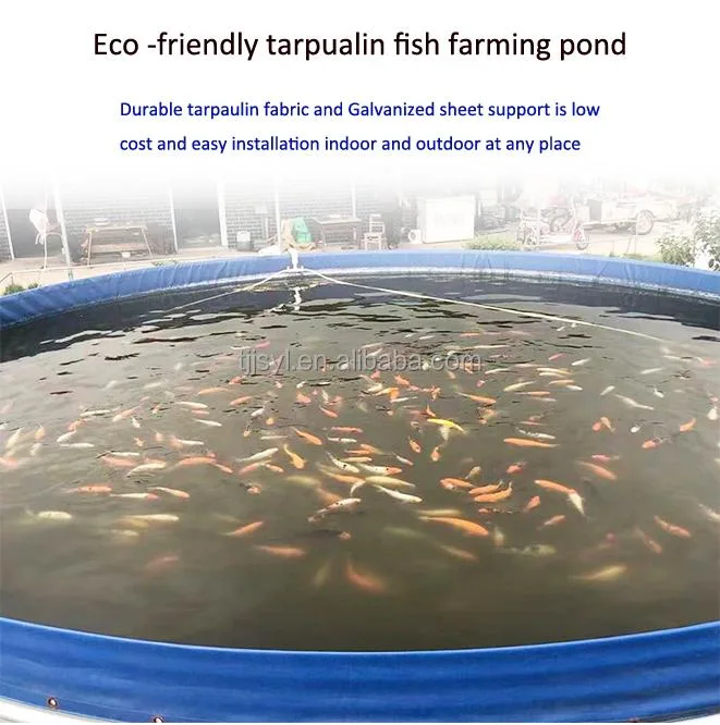 Galvanized Round Plastic PVC Tarpaulin Aquaculture Fish Tank Pond Tarpaulin Pond Flexible Aquaculture Tanks System