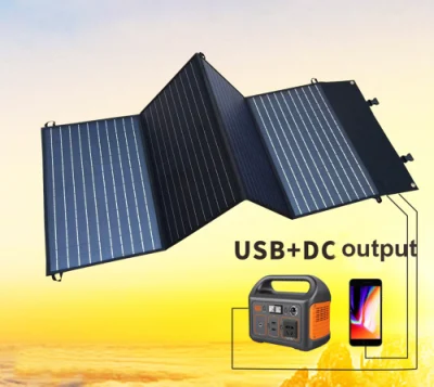 100W Foldable Portable Solar Charger with USB Output