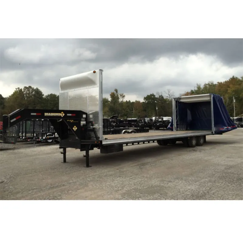 Easy Operate Rolling Tarp System for Gooseneck Trailer