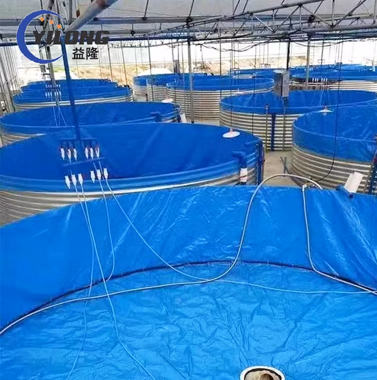 Galvanized Round Plastic PVC Tarpaulin Aquaculture Fish Tank Pond Tarpaulin Pond Flexible Aquaculture Tanks System