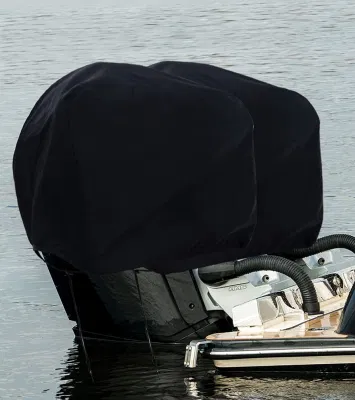 Waterproof 600d Oxford Black Boat Motor Cover